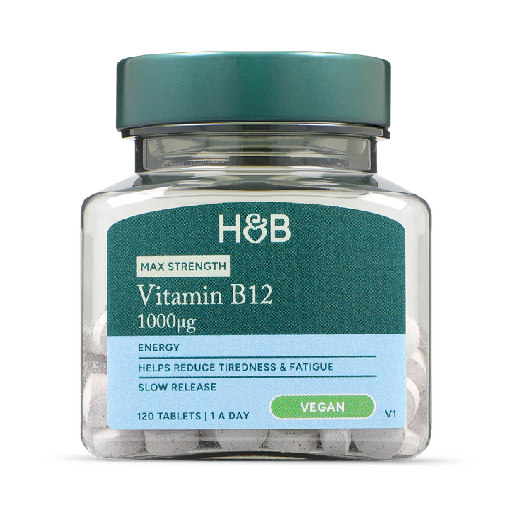 Holland & Barrett vitaminas B12 (metilkobalaminas) 100 µg, 120 tablečių