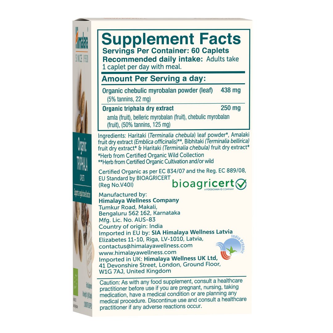 Himalaya™ Organic Triphala 60 Capsules Box