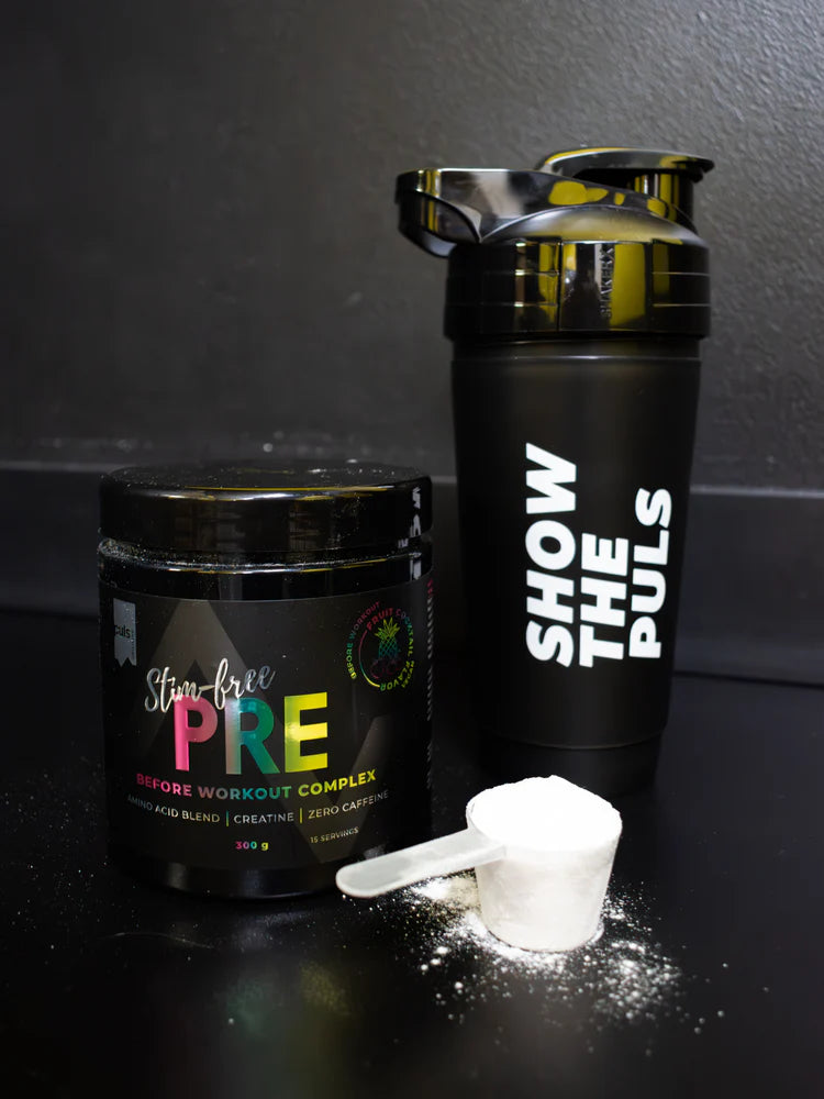 Puls Stim-free PRE workout Fruit Cocktail 300g vartojimas