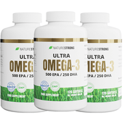 3x Naturestrong Ultra Omega-3 500 EPA - 250 DHA 120 Softgels akcija
