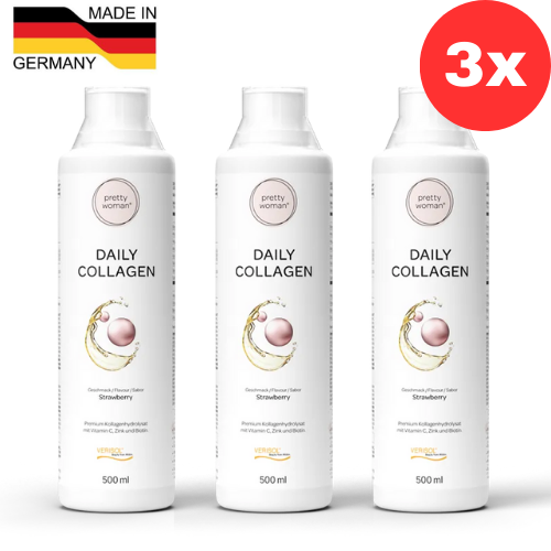 3x Pretty woman® Daily Collagen 500 ml - Collagen Beauty Drink with Strawberry Flavor price promotion