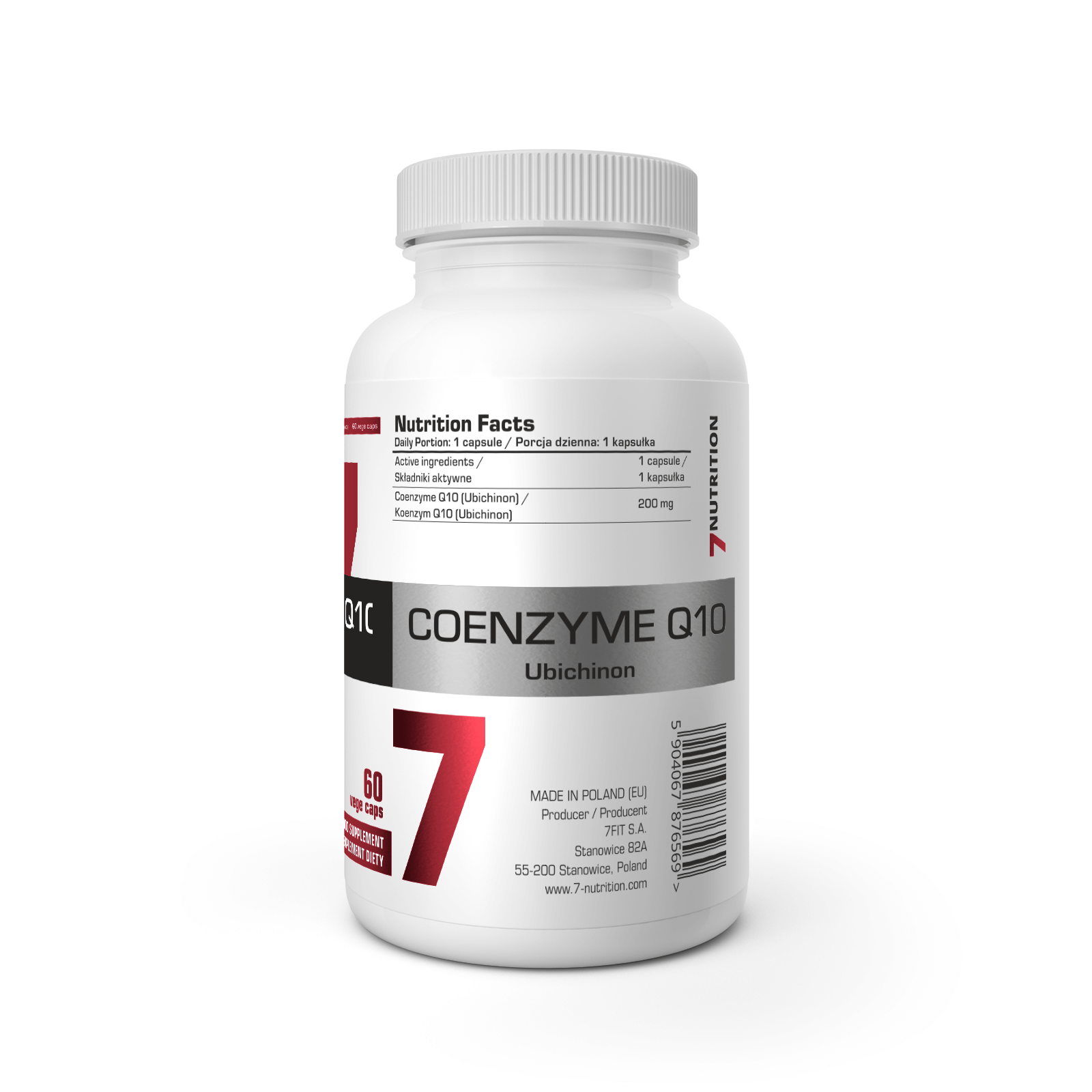 7 Nutrition Coenzyme Q10 200 mg 60 kaps. sudetis