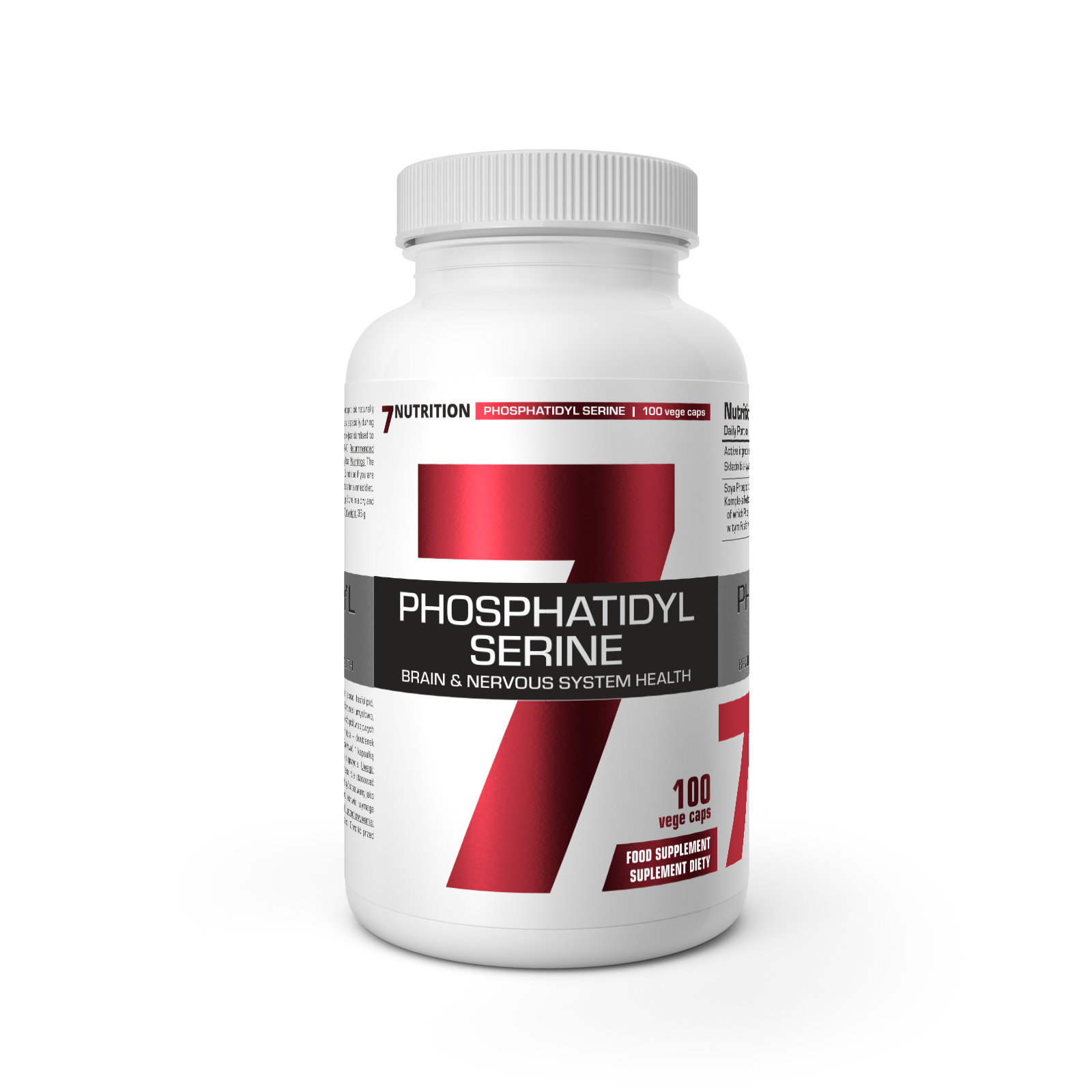 7Nutrition fosfatidilserinas, 250 mg, 100 augalinių kaps. | FOSFATIDILSERINAS
