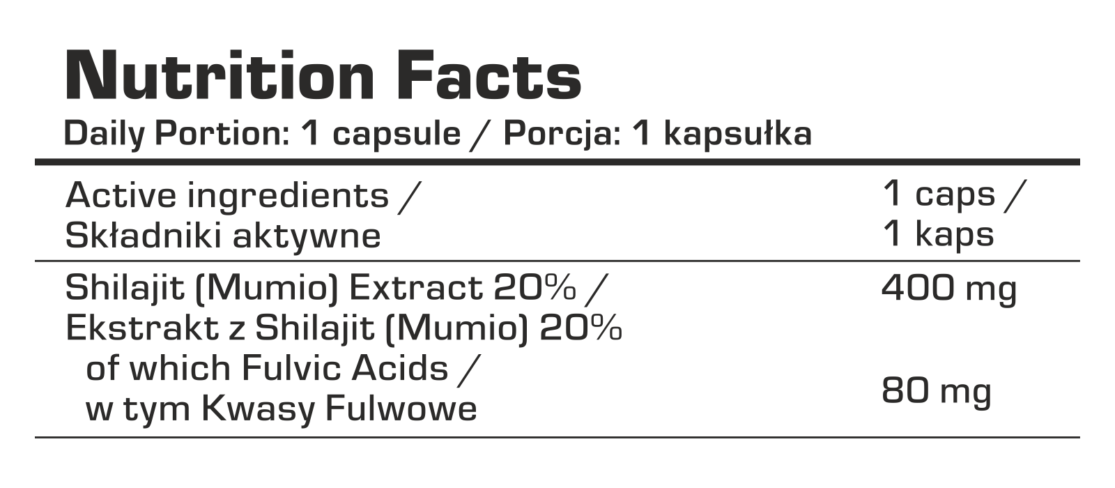 7Nutrition Shilajit Mumio 120 kaps. wegetariańskich
