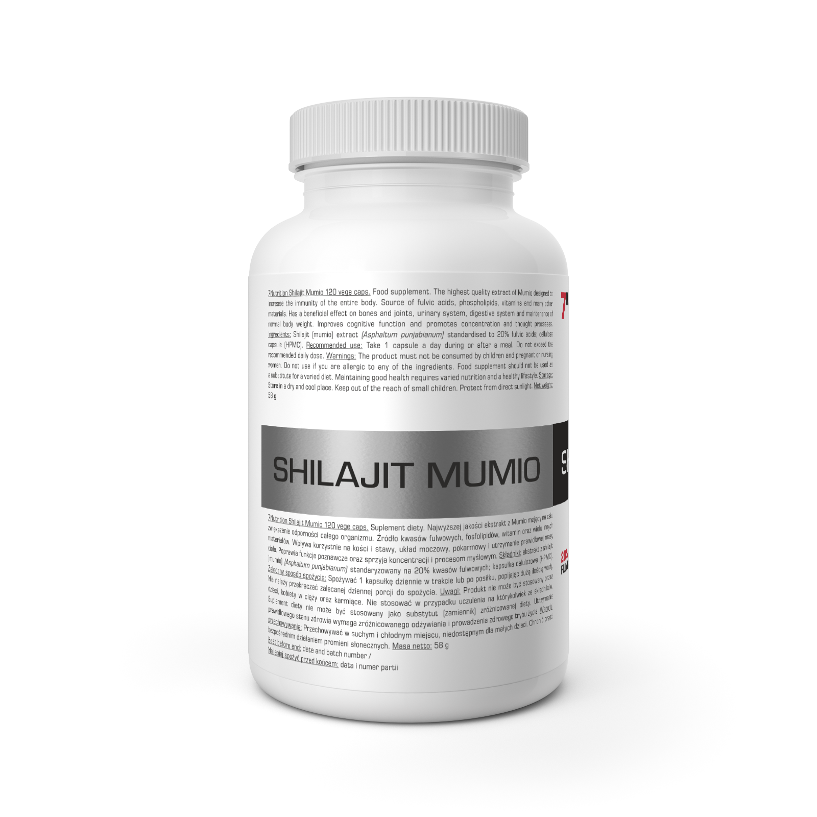 7Nutrition Shilajit Mumio 120 kaps. wegetariańskich