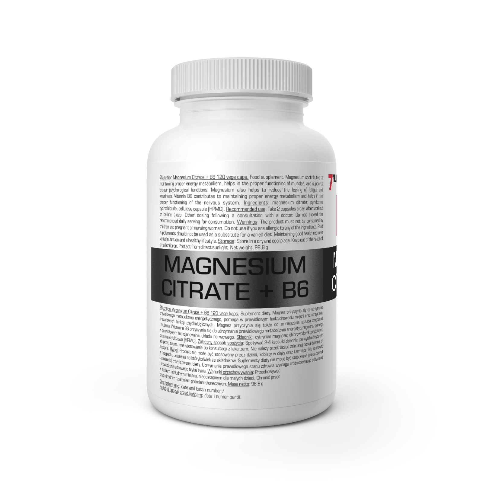 Taking 7Nutrition Magnesium Citrate + B6 120 Vege Caps