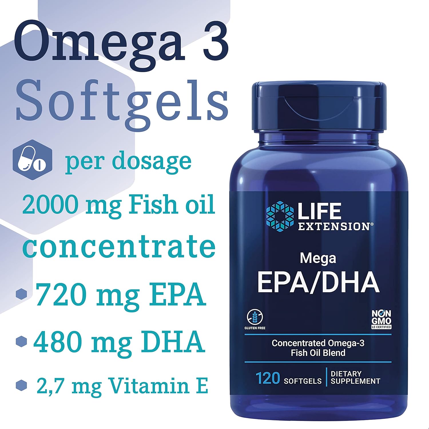 Life Extension Mega EPA/DHA, 120 kapsułek