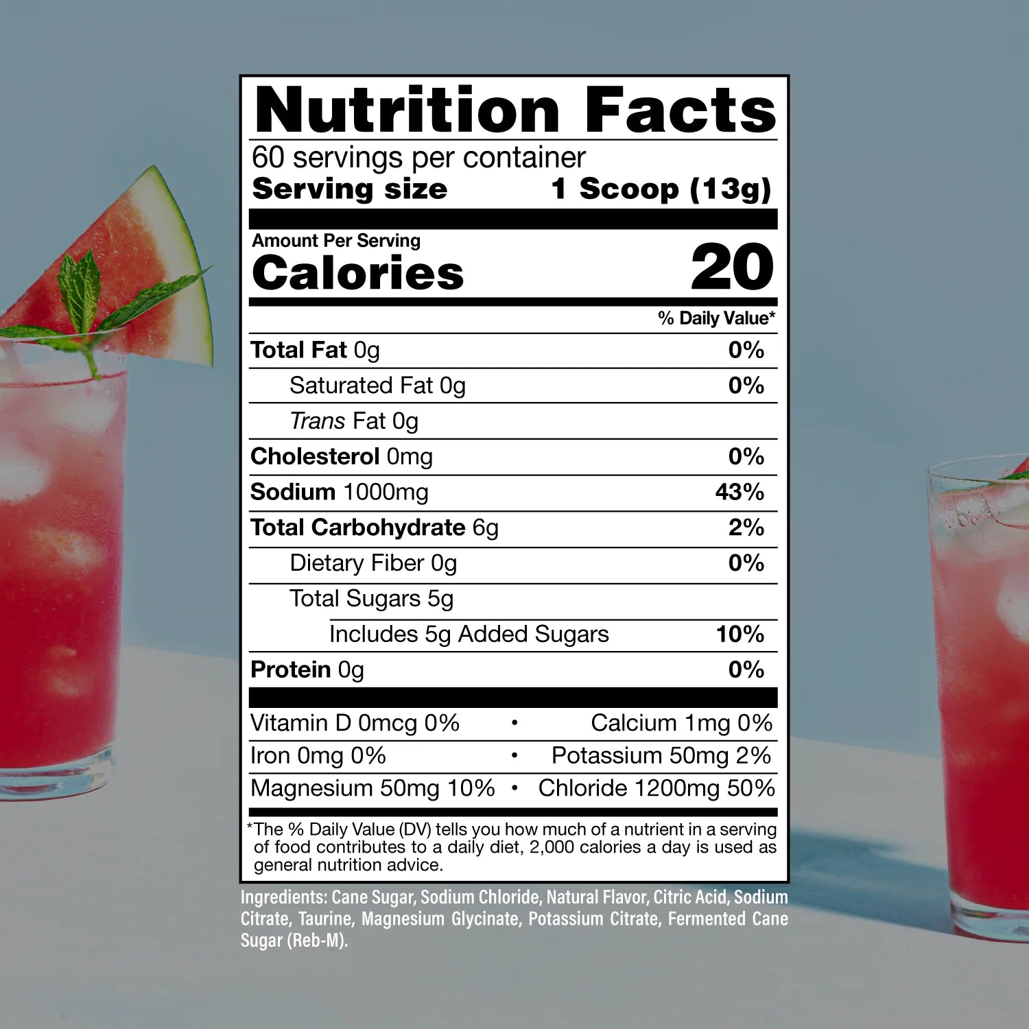 Raw Nutrition Replenish Tub, watermelon mojito table
