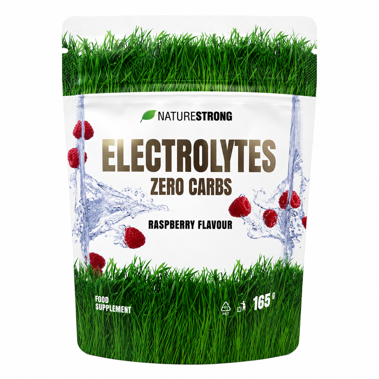 NatureStrong Electrolytes Zero Carbs – Raspberry, 165 g