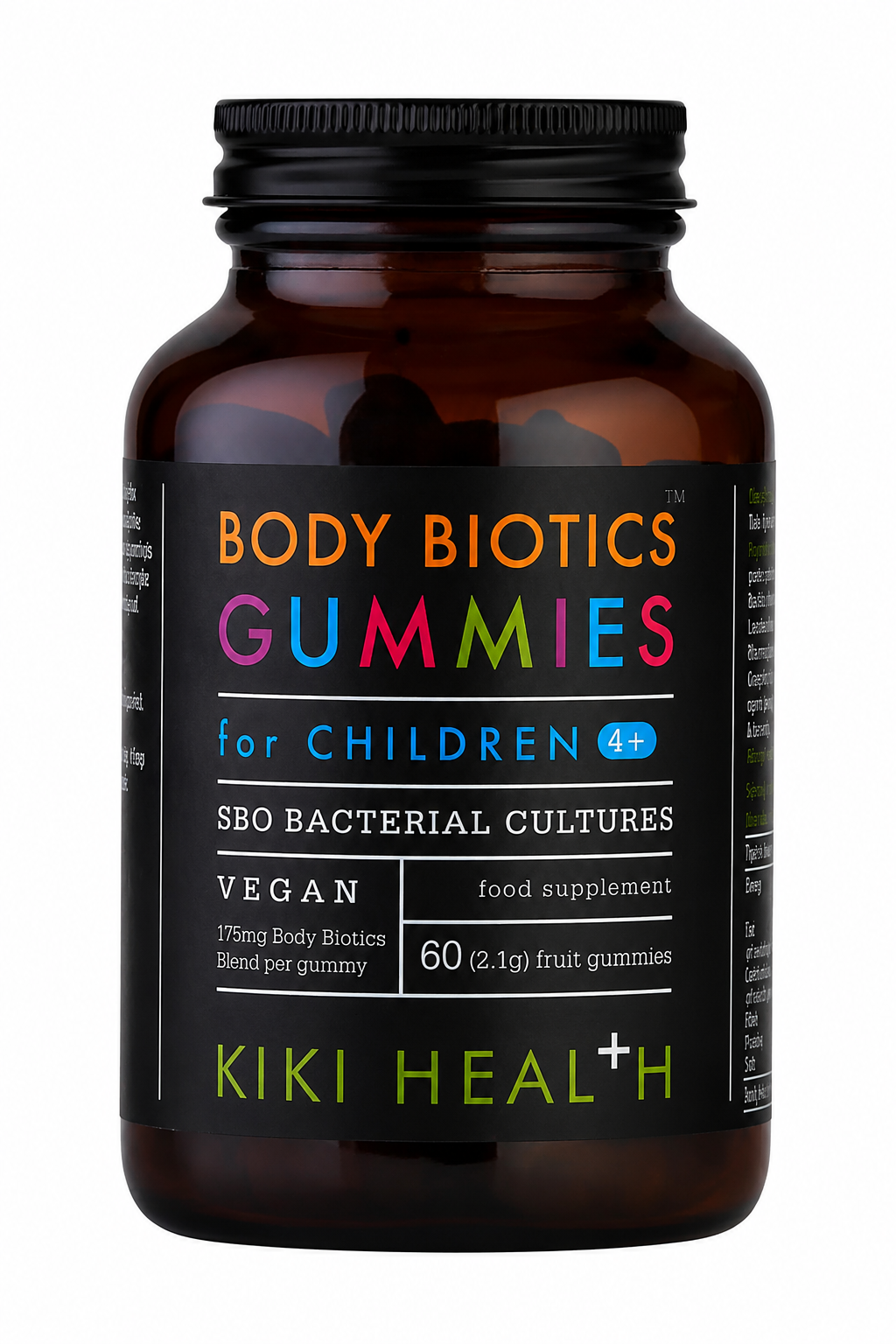 KIKI Health Body Biotics guminukai vaikams, 175mg - 30 guminukų
