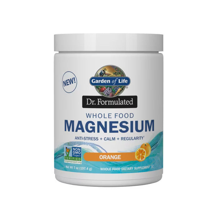 Garden of Life Dr. Formulated magnez z pełnowartościowej żywności, pomarańczowy krem – 198 g