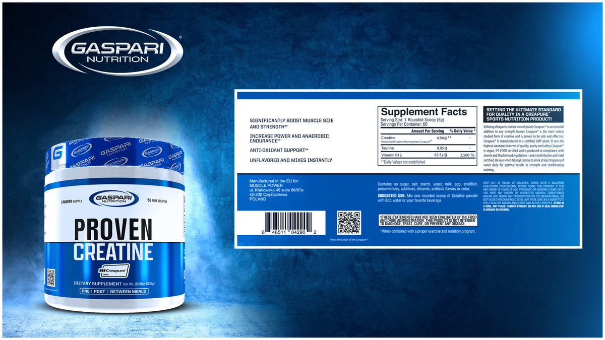 Gaspari Nutrition Proven Creatine Creapure® mikronizowana, 300 g
