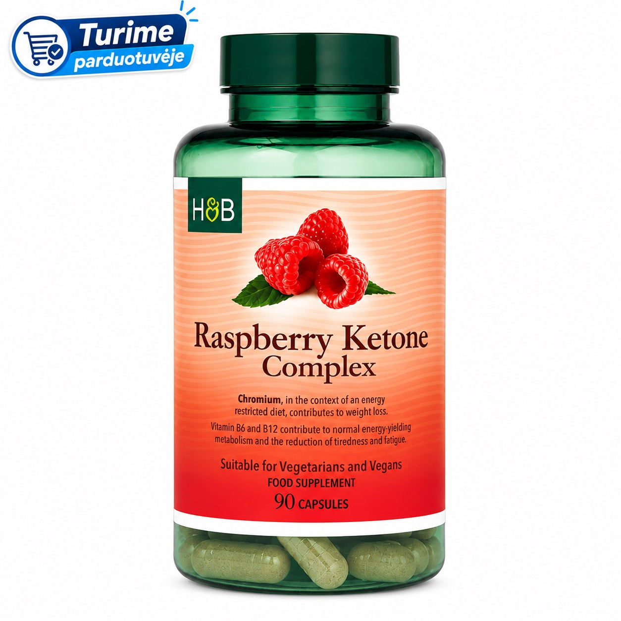 Holland & Barrett kompleks ketonów malinowych, 90 kapsułek