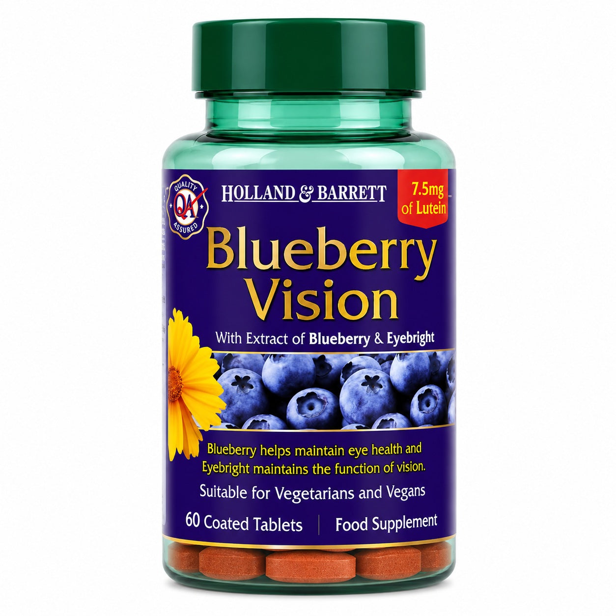 „Holland & Barrett Blueberry Vision“ – 60 tablečių