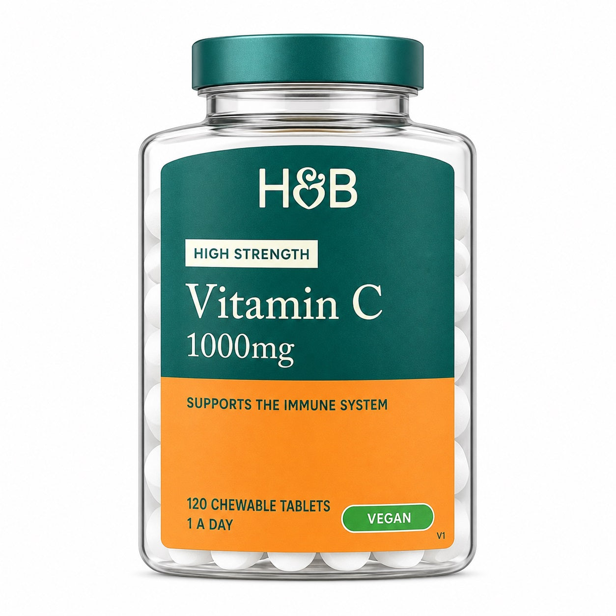 Holland & Barrett didelės koncentracijos vitaminas C 1000 mg – 120 tablečių
