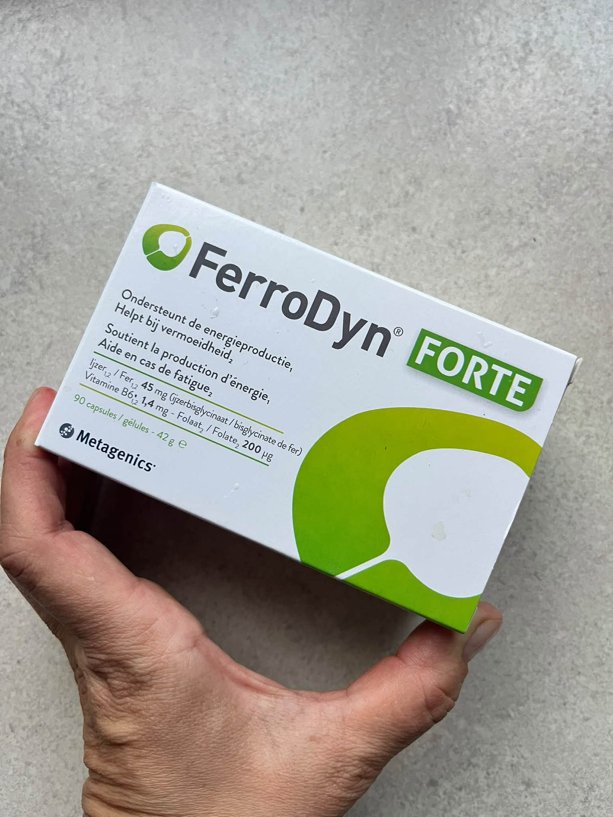 Metagenics FerroDyn Forte, 90 kapsulių