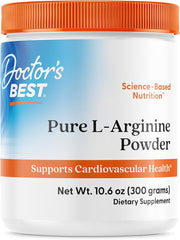 Doctor's Best Pure L-Arginine Powder, 10.6 oz (300 g)
