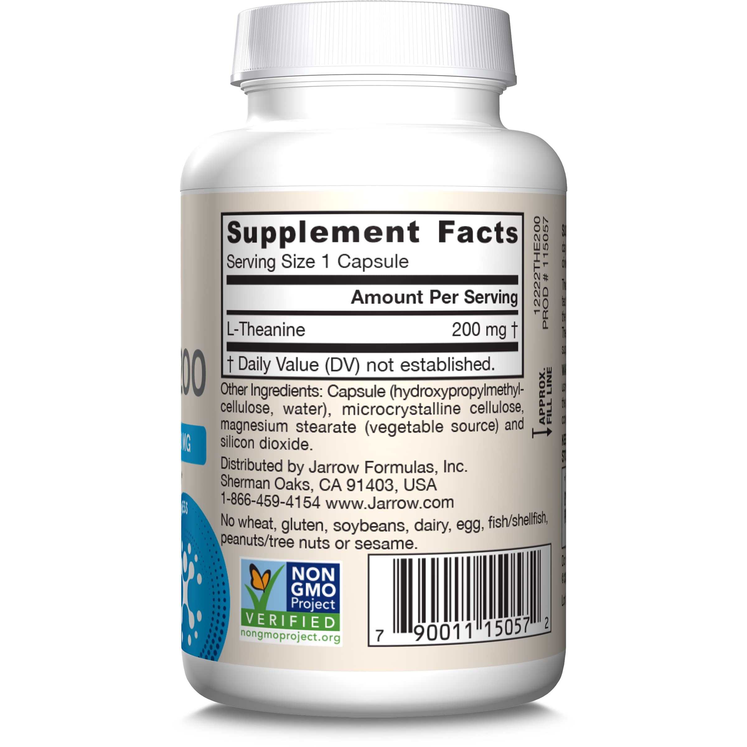 Jarrow Formulas teanina 200 mg – 60 kapsułek wegetariańskich
