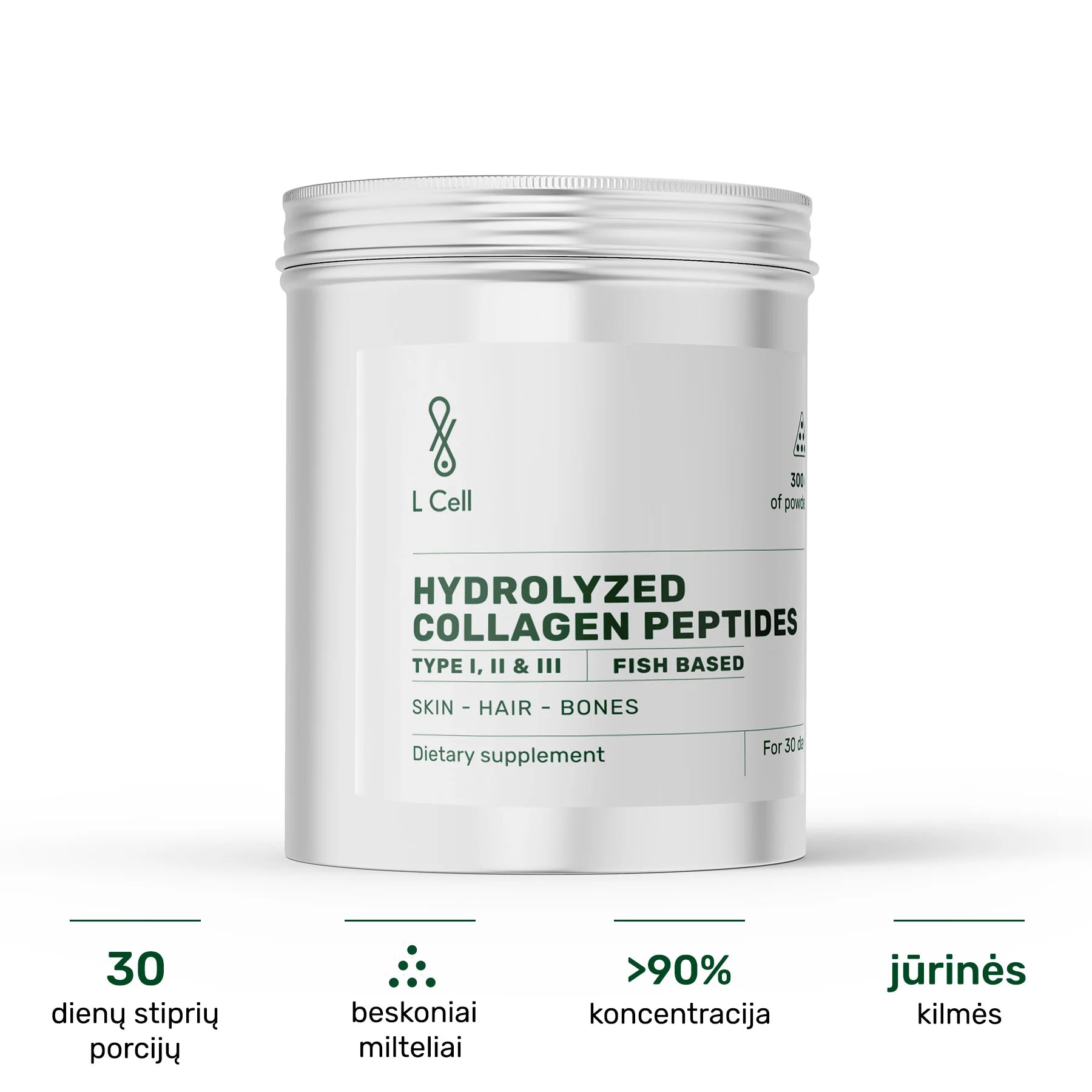 LCell Collagen Peptides – 300 g