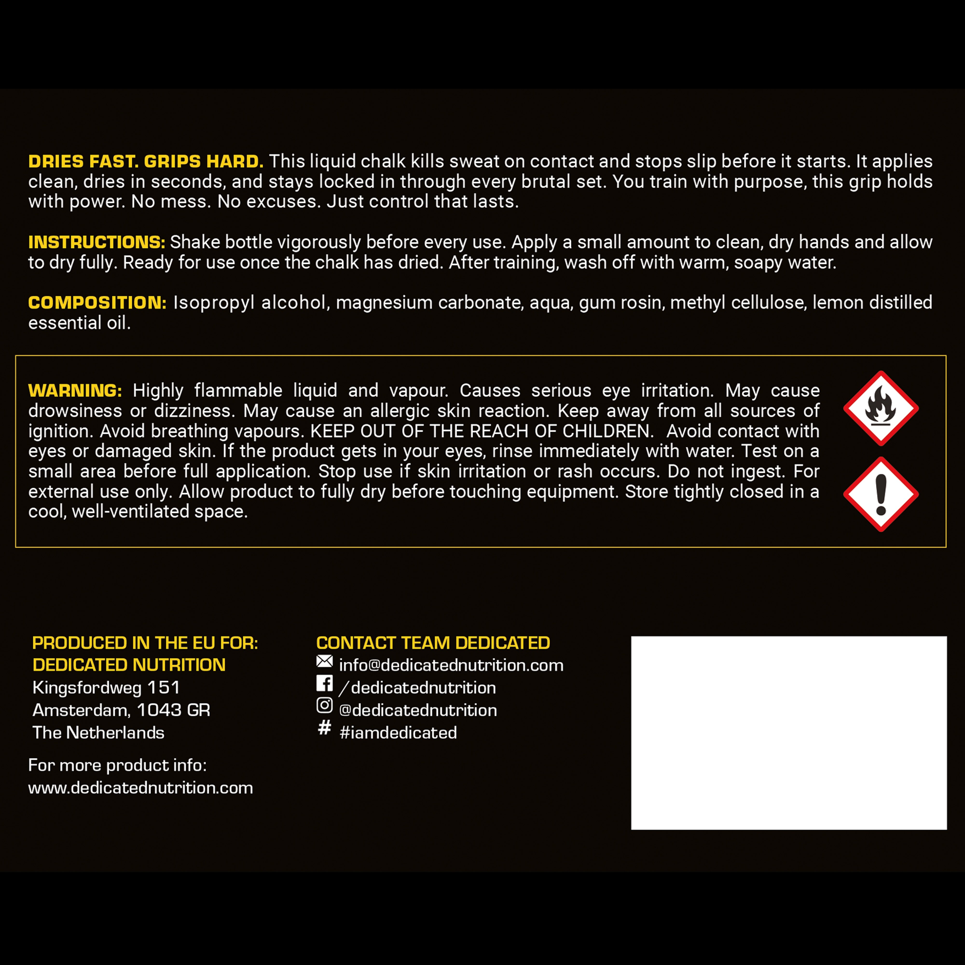 Dedicated Liquid Grip Chalk – 250 ml