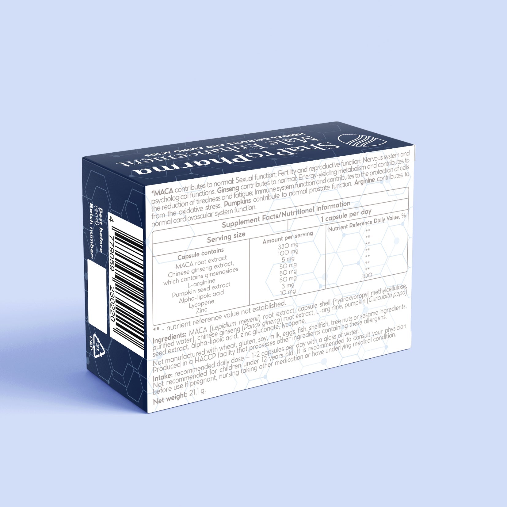 Shapropharma Male Enhancement 30 kapsułek