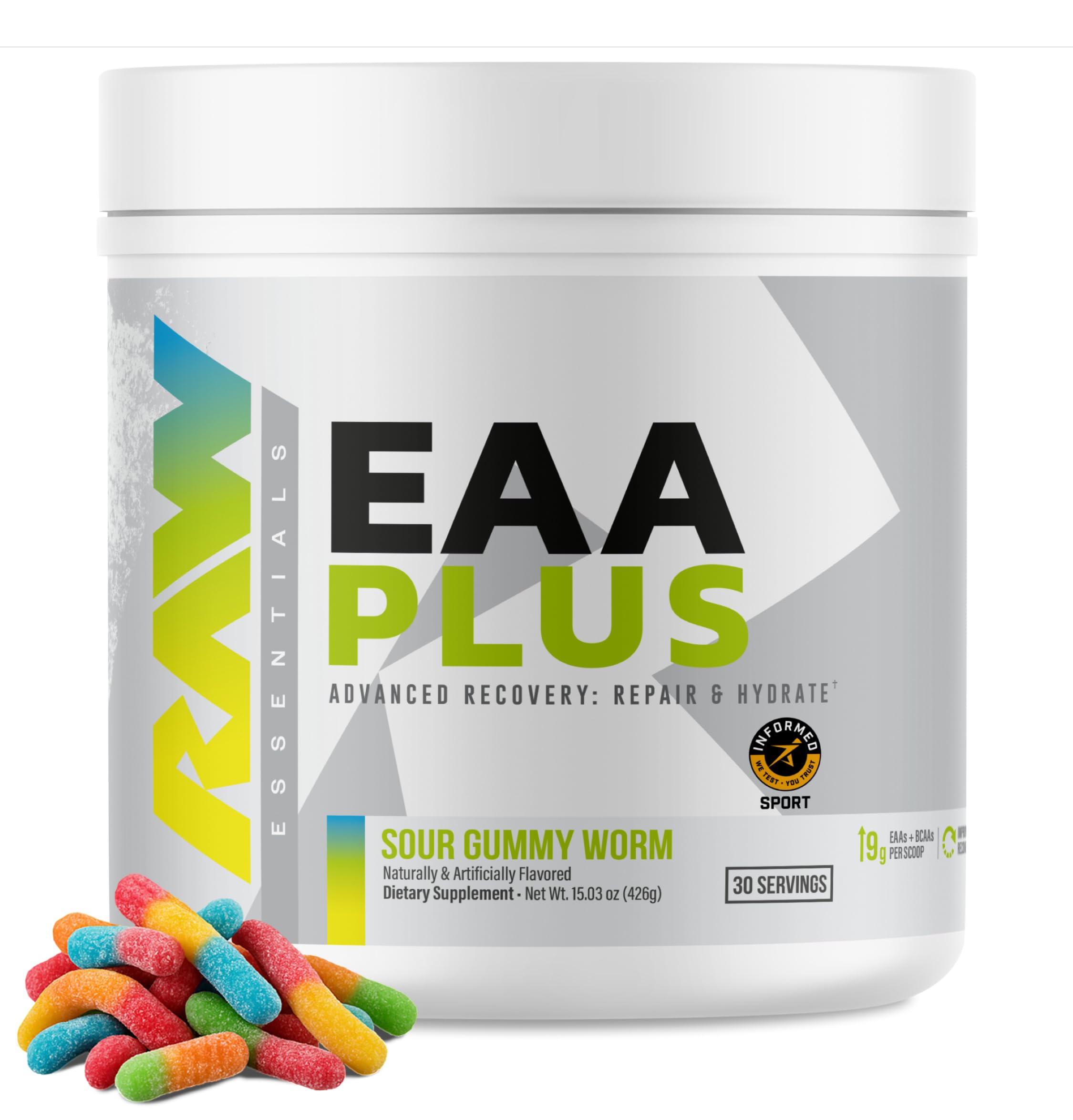 Raw Nutrition nepakeičiamosios aminorūgštys (EAA) Plus - 387 - 426 grams