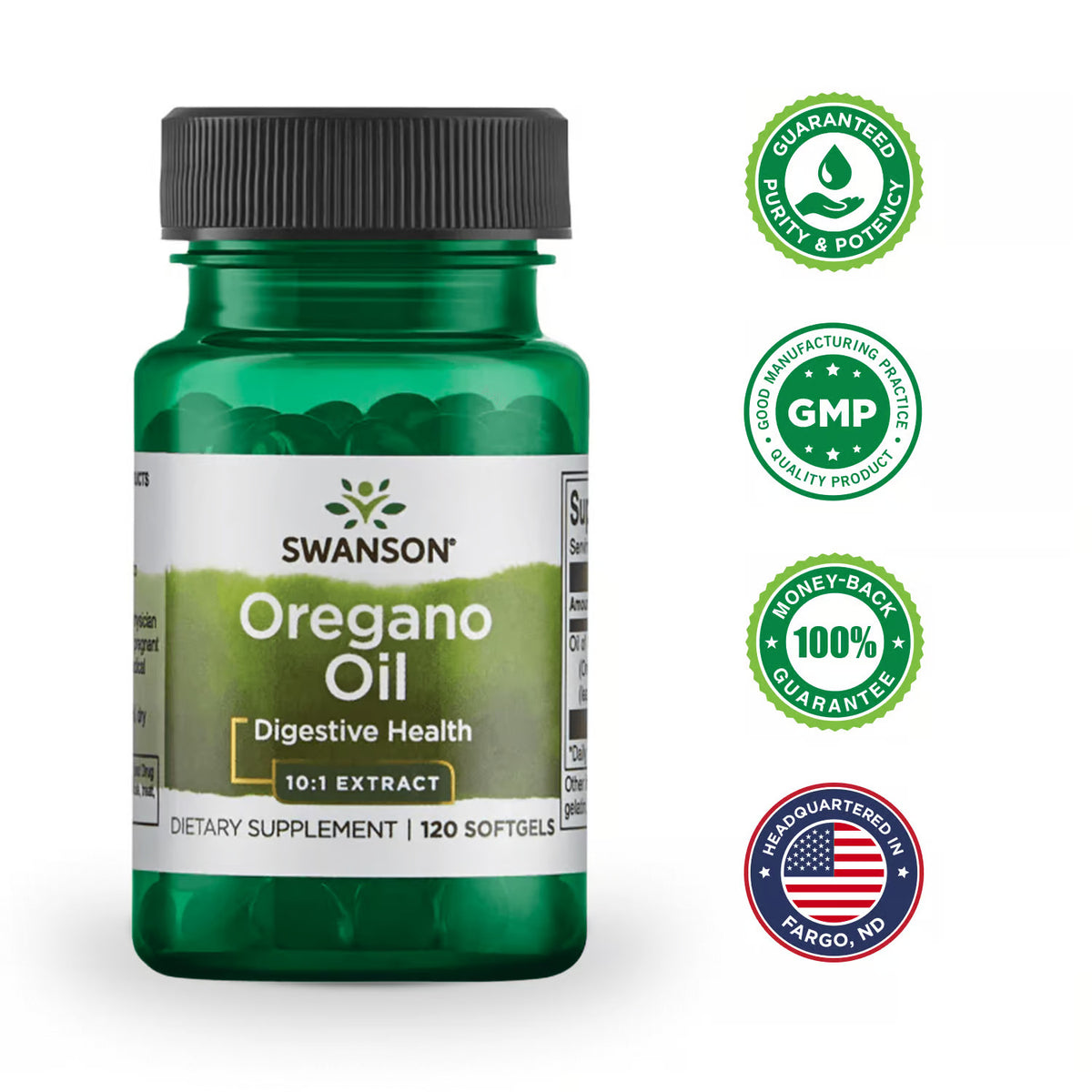 Swanson EKSTRAKT Z LEBIODKI (OREGANO) 150 MG 120 KAPS.