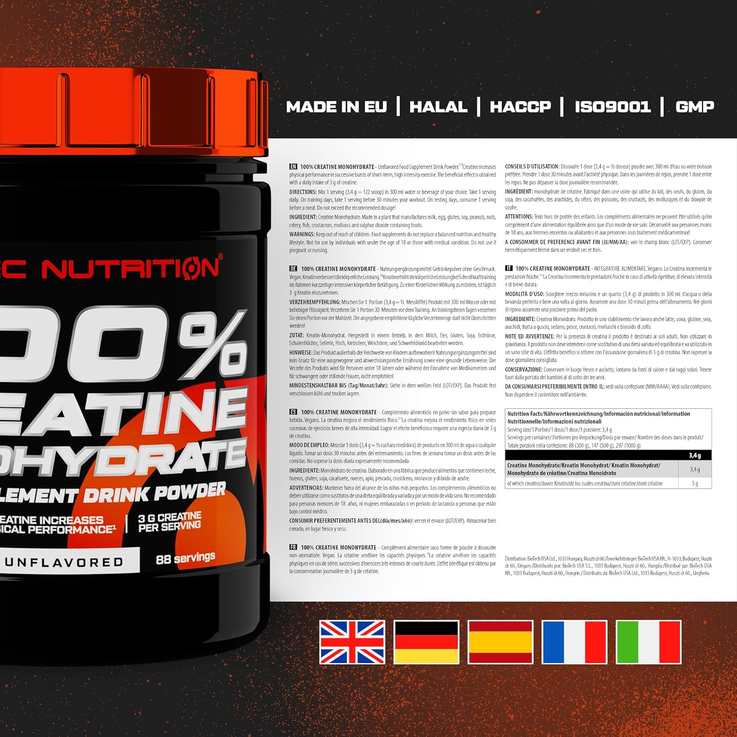 Scitec 100% Creatine Monohydrate 300 g.