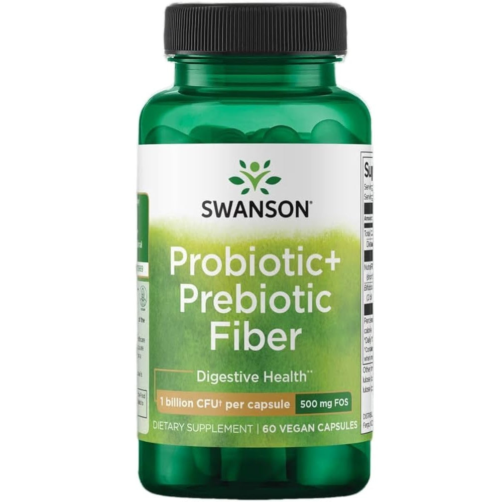 Swanson Probiotic+ Prebiotic Fiber 60 veggie caps