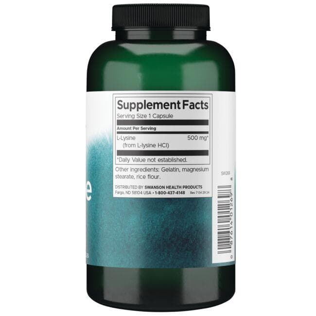 Swanson L-Lizyna 500 mg, 300 kapsułek