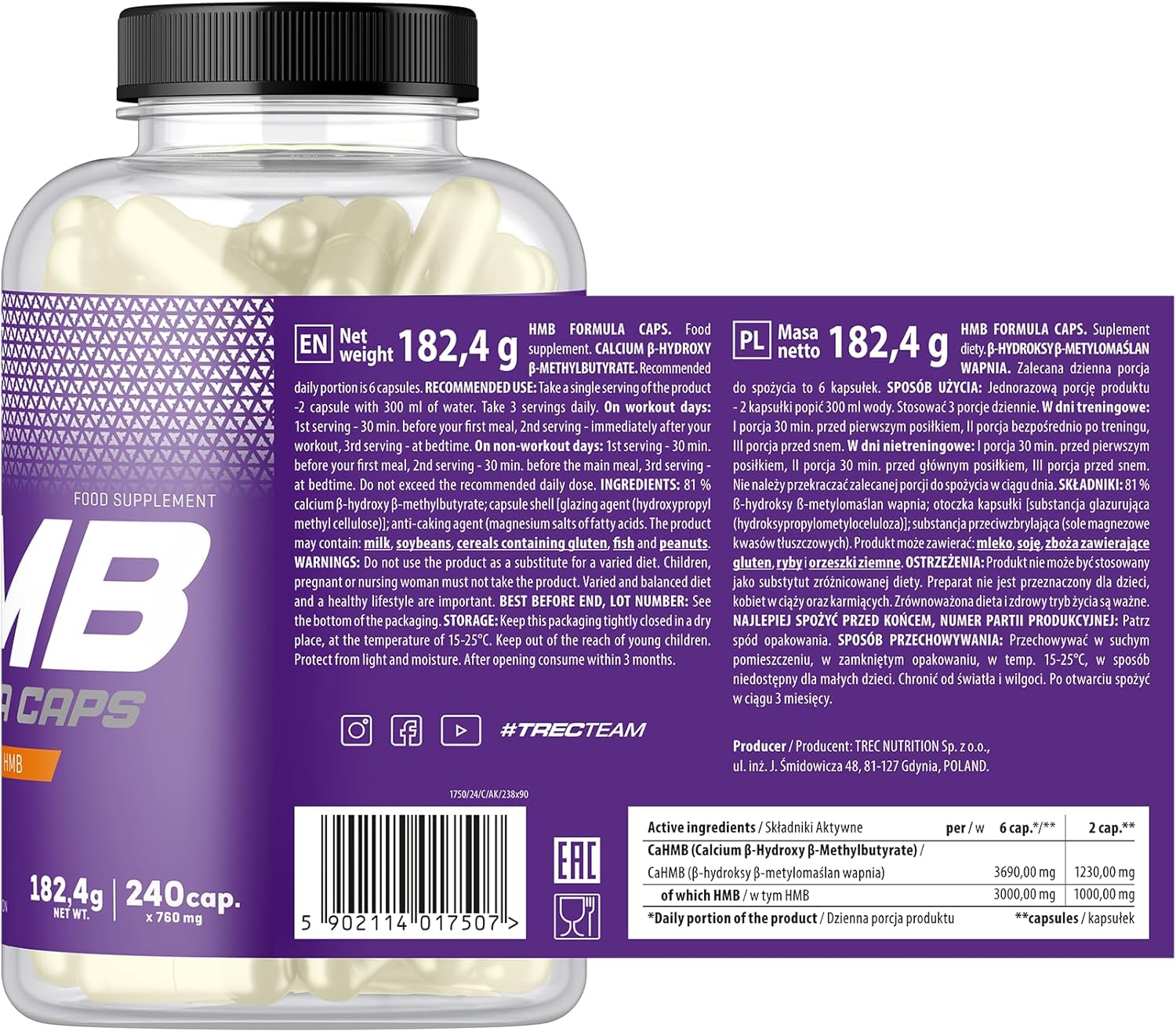 Trec Nutrition HMB Formula 120 kapsułek