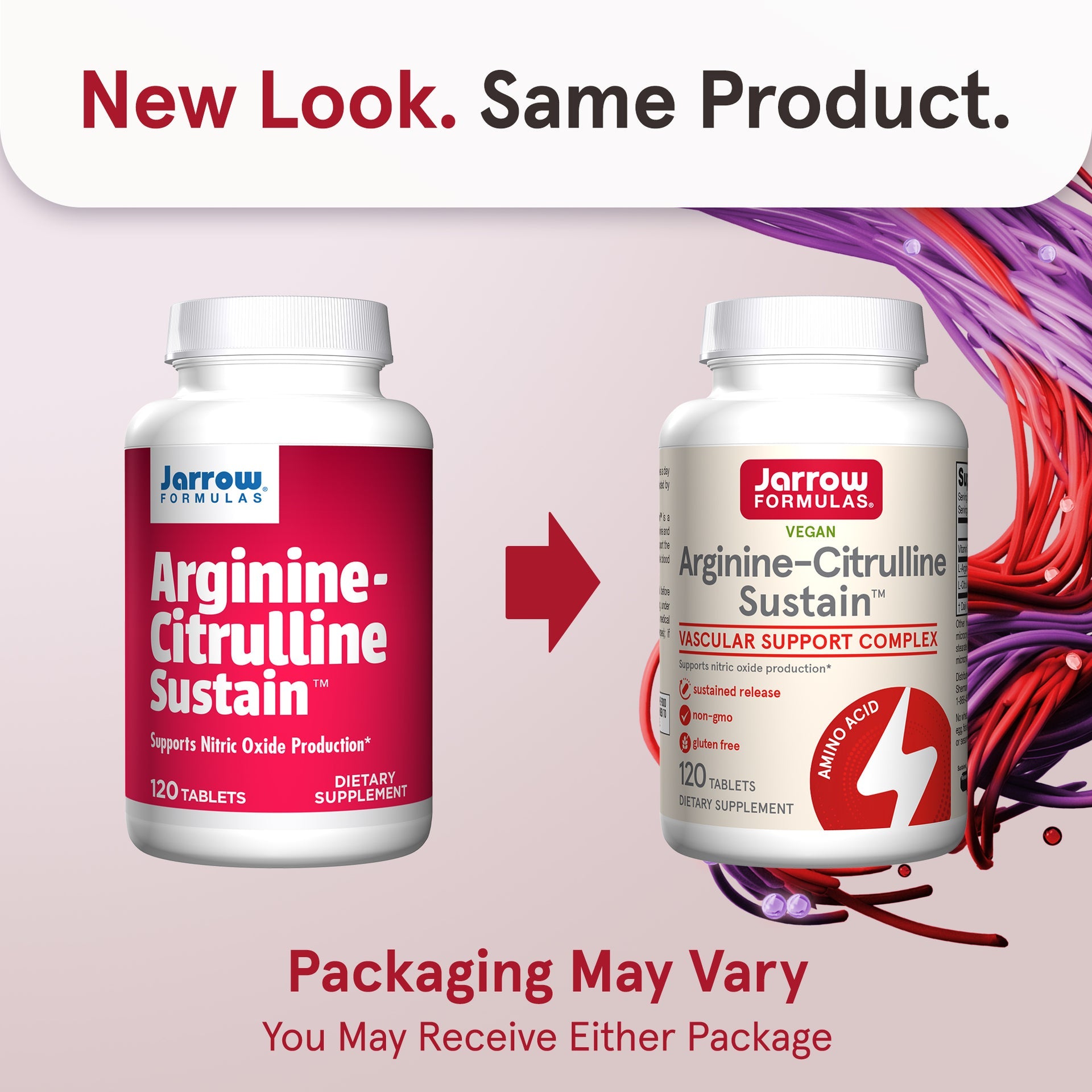 Jarrow Formulas Arginine-Citrulline Sustain™ – 120 Tablets