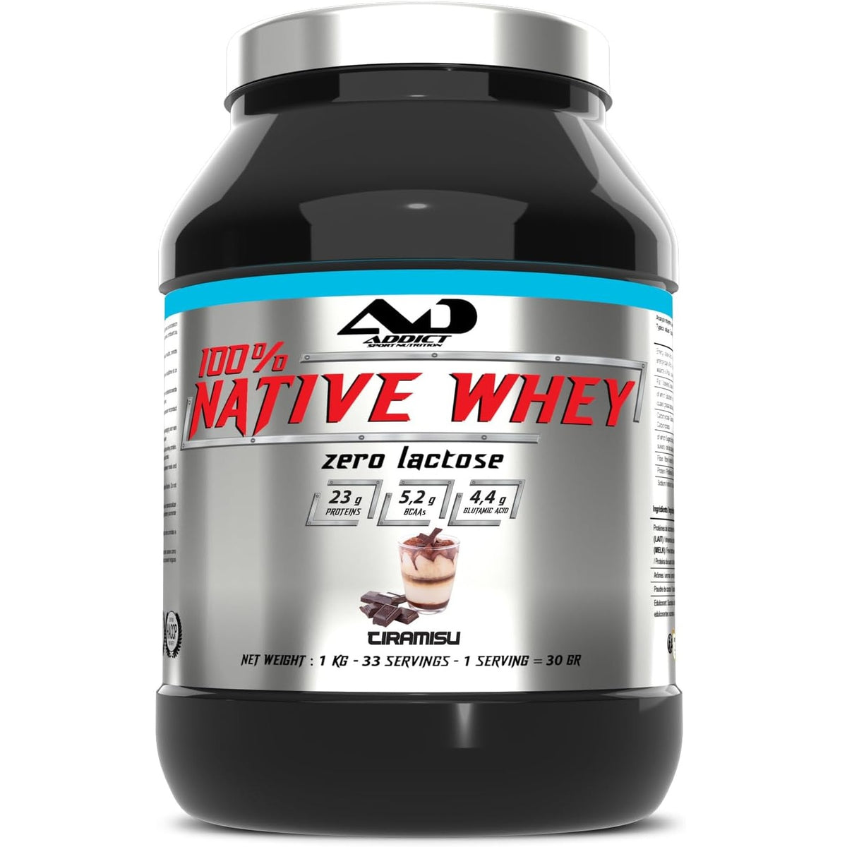 Addict Sport Nutrition 100% Native Whey Zero Lactose 1kg Creamy Vanilla