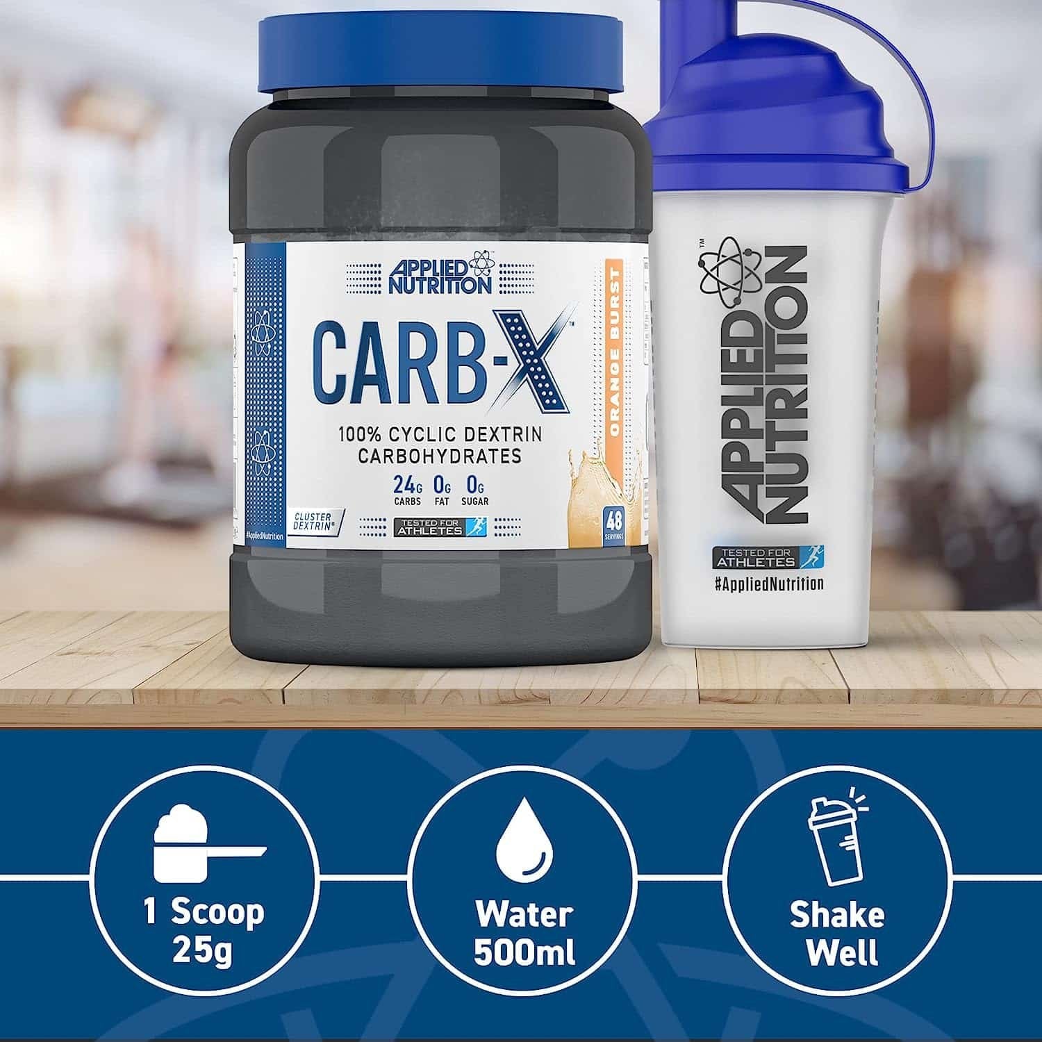 Applied Nutrition Carb X Highly Branched Cyclic Dextrin 48 servings 1.2 kg banner