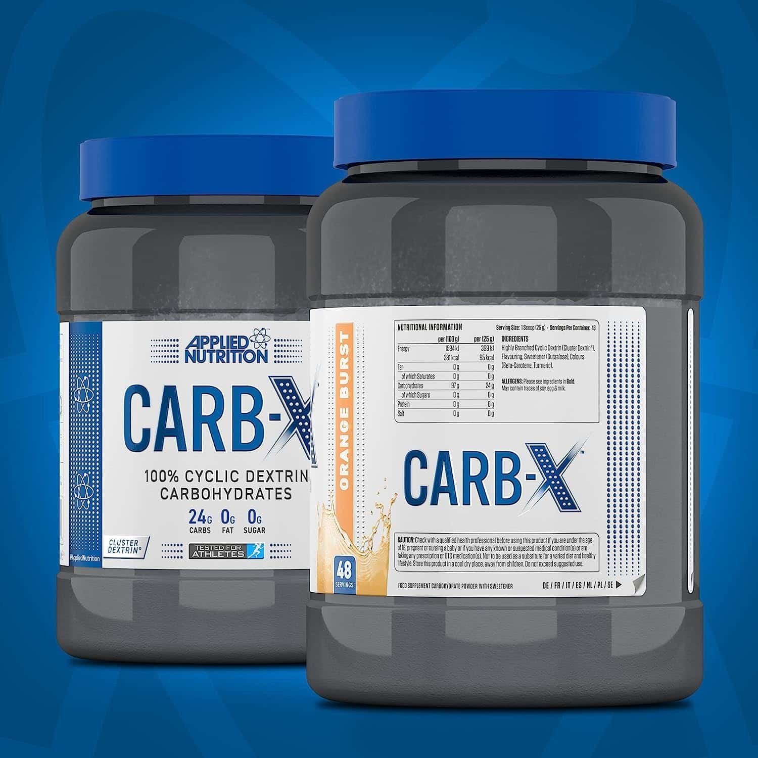 Applied Nutrition Carb X Highly Branched Cyclic Dextrin 48 servings in a 1.2 kg package