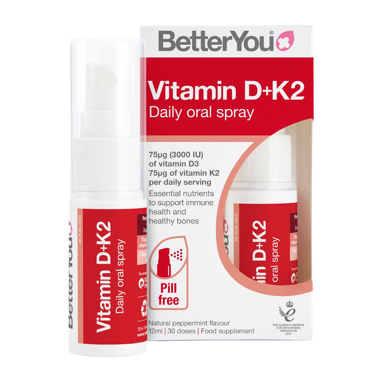 BetterYou Vitamin D3 plus K2 Oral Spray