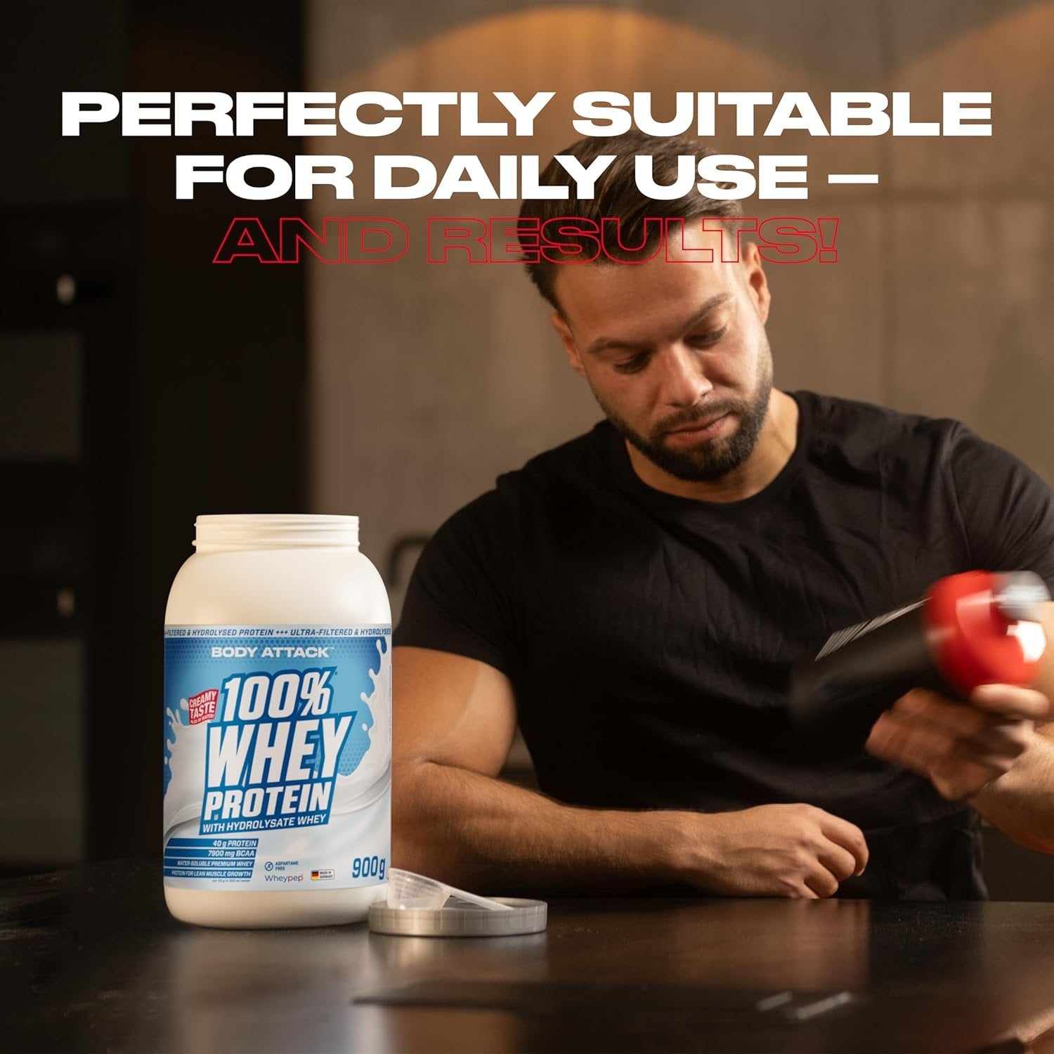 Body Attack 100% Whey Protein - 900g - Cookies Cream baneris