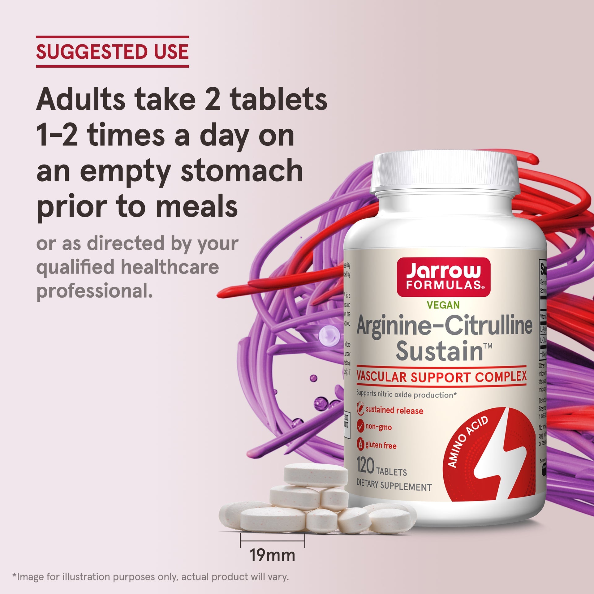 Jarrow Formulas Arginine-Citrulline Sustain™ – 120 Tablets