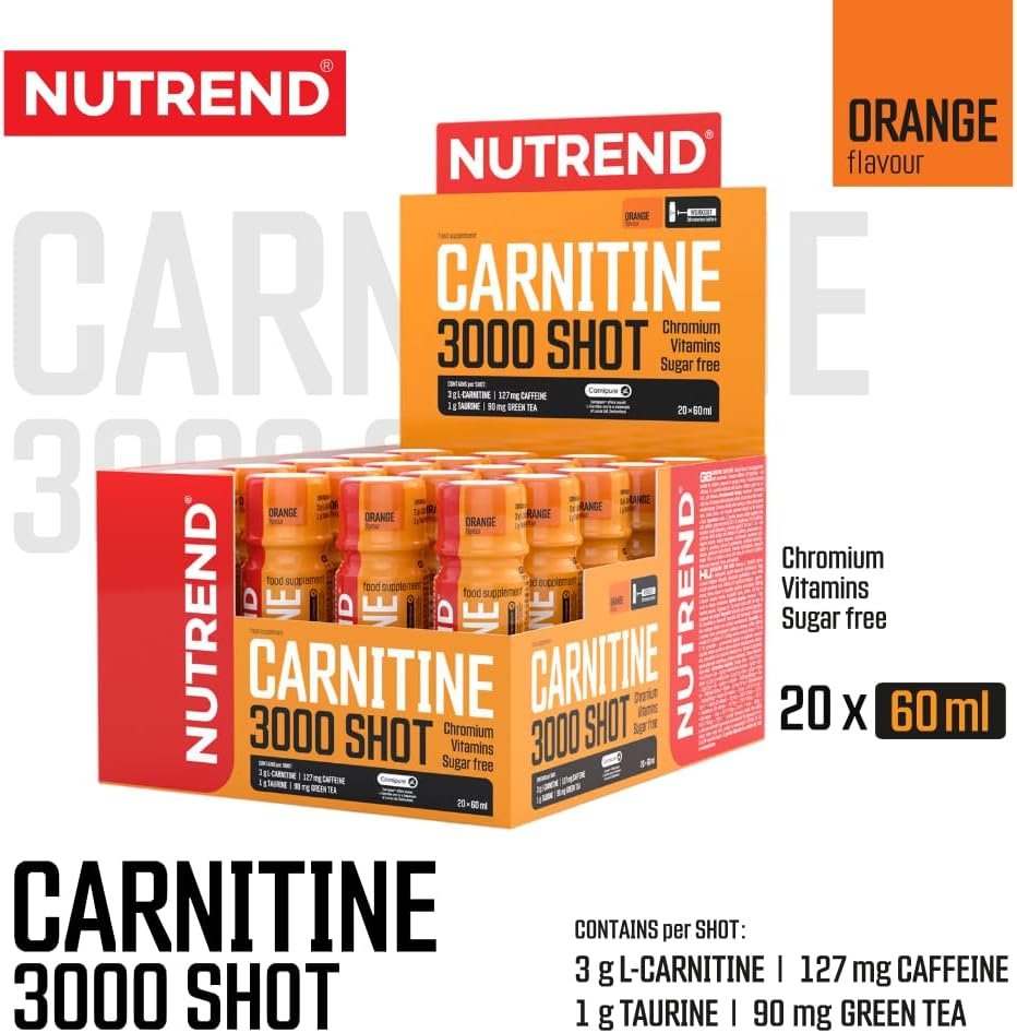 Nutrend Carnitine 3000 Shot - 20 x 60 ml. faktai