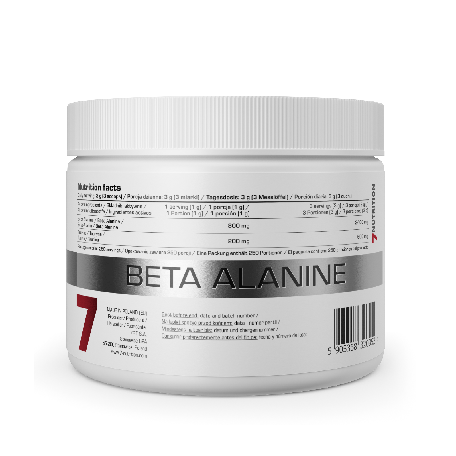 7Nutrition Beta Alanine 250 g