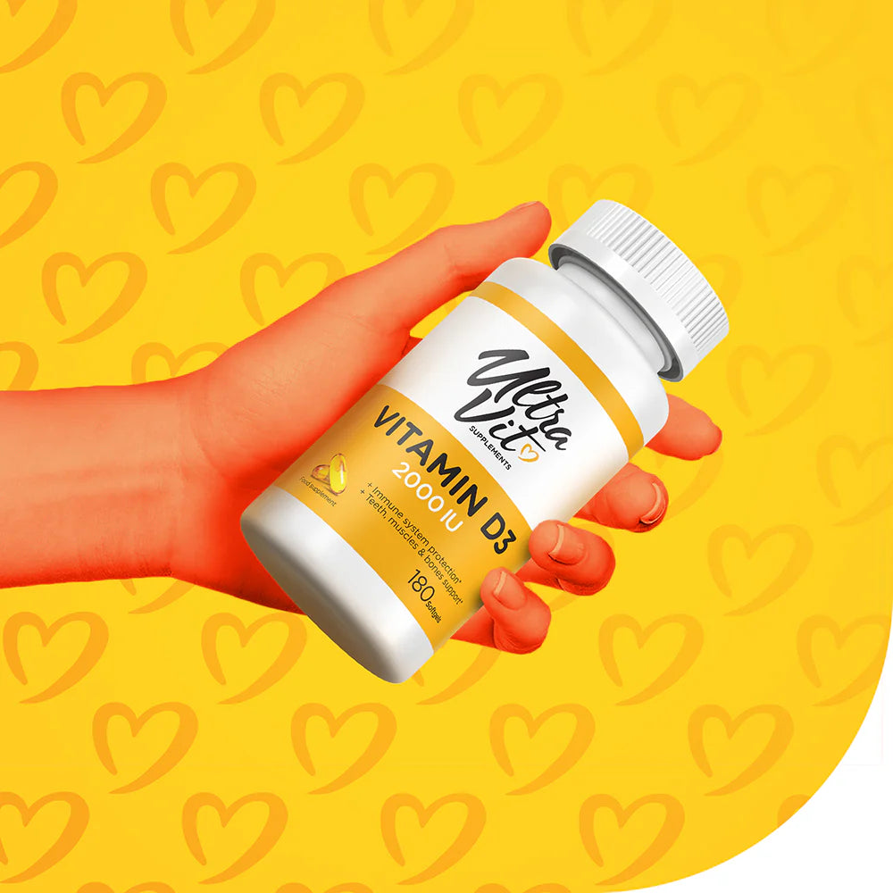 UltraVit Vitamin D3 2000 IU in hand