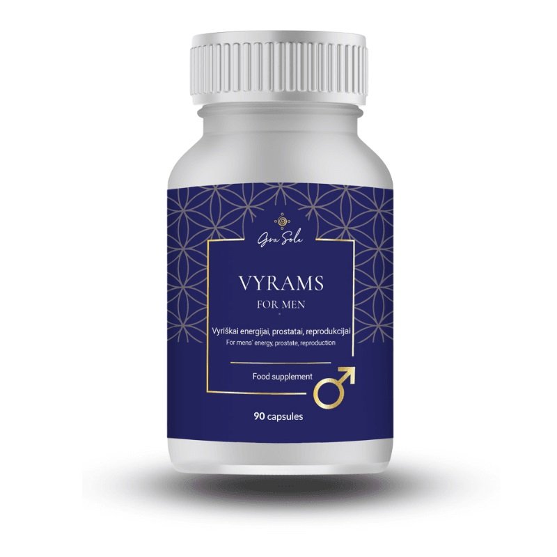 GraSole MEN nutritional supplement, price of 90 capsules