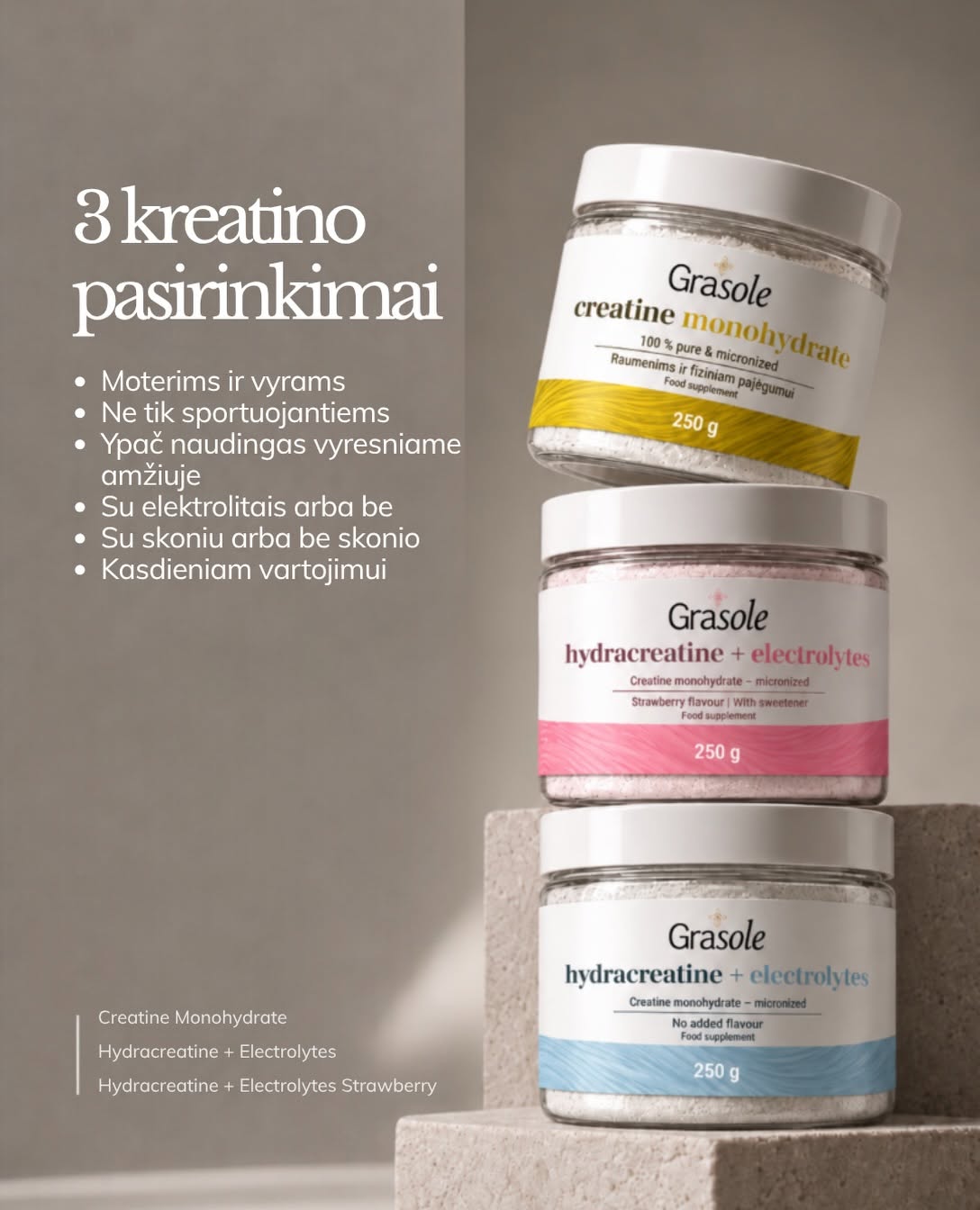GraSole Hydracreatine + Electrolytes (be skonio)