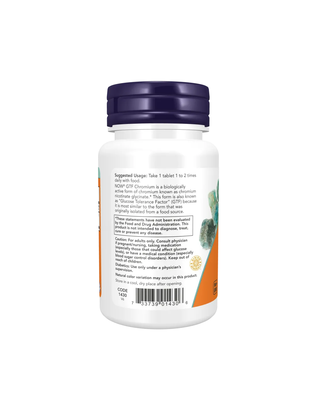 NOW Foods GTF Chromium, 200 mcg, 100 Tablets