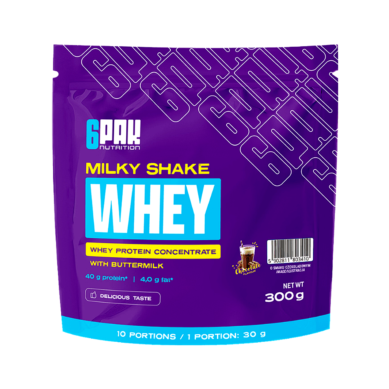 6PAK Milky Shake išrūgų baltymai 300g