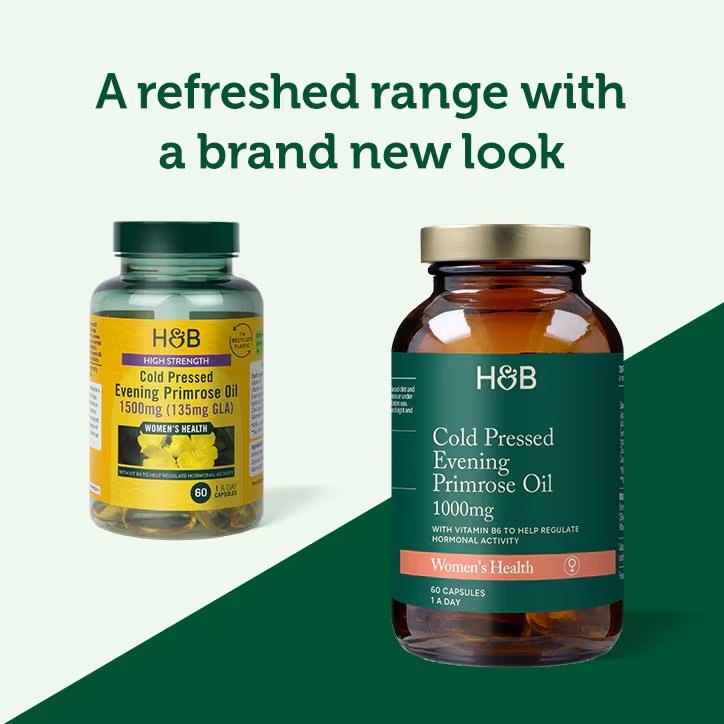 Holland & Barrett High Strength Cold Pressed Evening Primrose oil 1500 mg 60 capsules price new