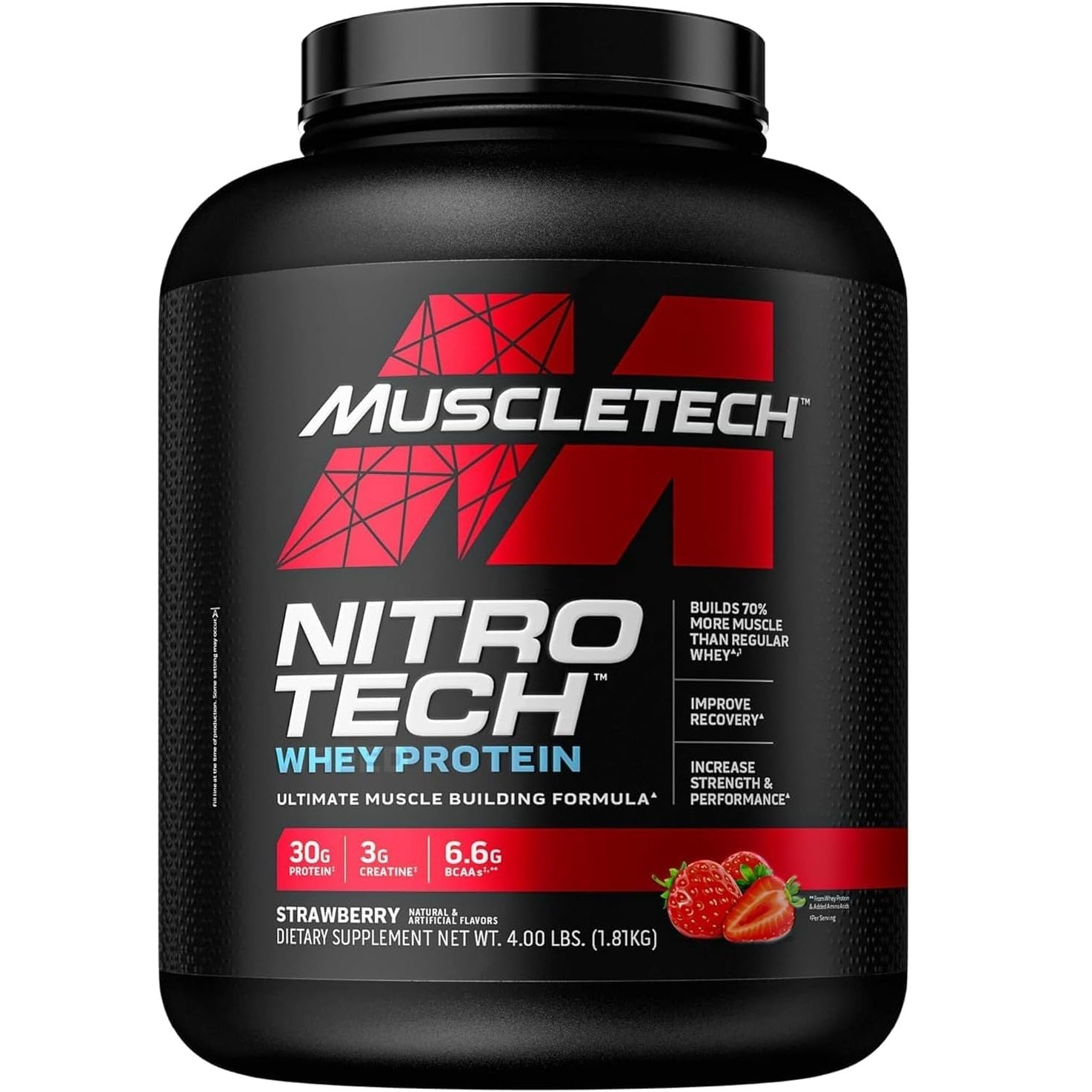 Muscletech Nitro Tech išrūgų baltymai – 1810 g