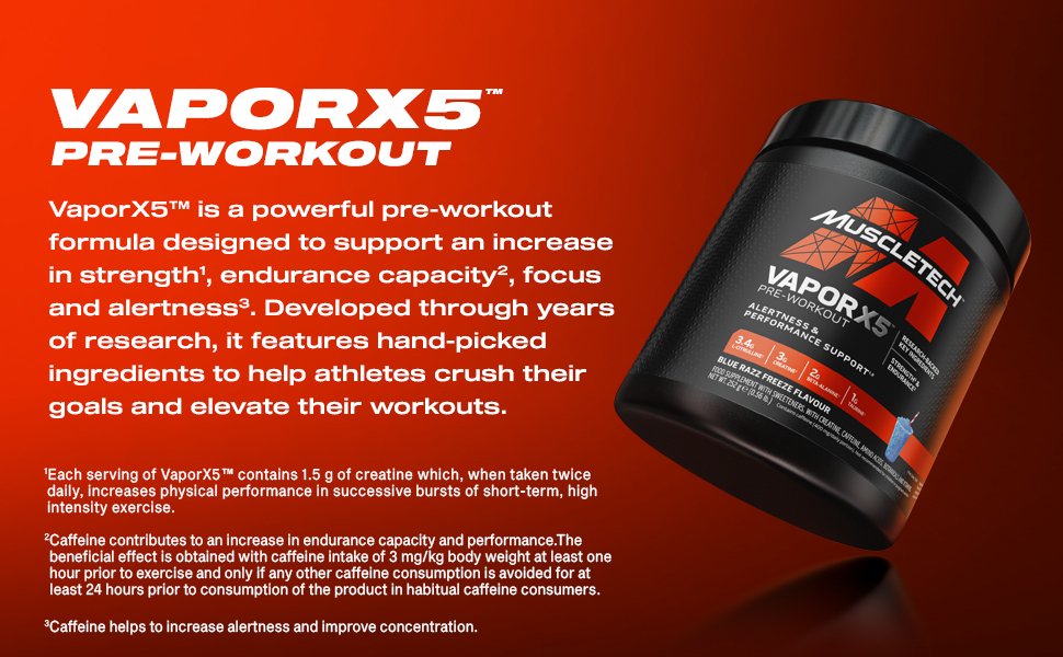 Summary of MuscleTech® VaporX5® Pre-Workout - 247 - 252 grams