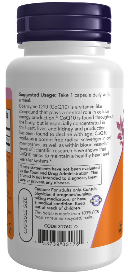 NOW CoQ10 200mg 60 Veg. Capsules vartojimas