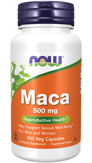 NOW Food Maca 500mg 100 Veg. Capsules kaina